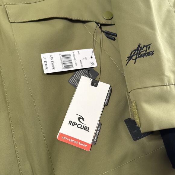 Rip Curl Anti Series Parker Green Jacket 10k Women’s In Size L - Picture 6 of 14